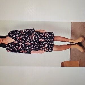 BA&SH: Flowy Black and Red Calix Dress